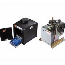 Automated swing gate opener with control panel and motor for secure access.