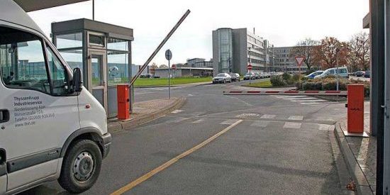 Automatic gate opener for secure vehicle access.