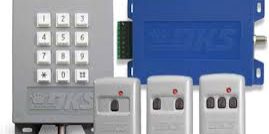 Power gate opener system with remote controls and keypad for secure access.